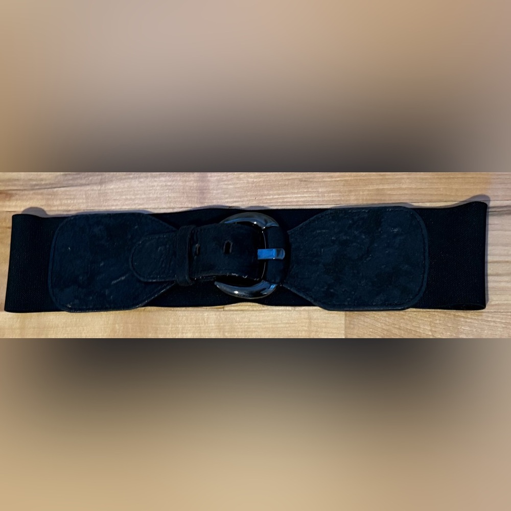 Express Stretchy Distressed Black Women's Belt